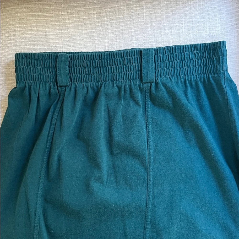 Vintage Autograph American Clothing Teal 100%Cotton Skirt - Picture 4 of 6